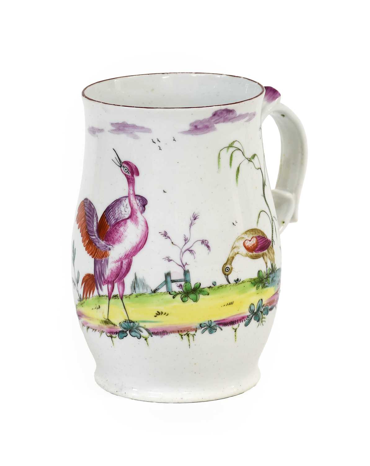 Lot 7 - A Longton Hall Porcelain Mug, circa 1755, of...