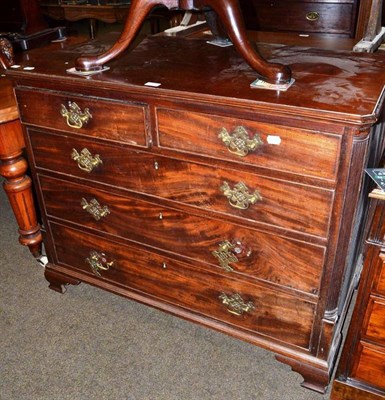 Lot 690 - A mahogany four height chest of drawers