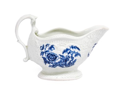 Lot 7 - A Liverpool Porcelain Sauceboat, circa 1785,...