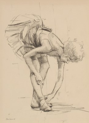 Lot 1010 - Pat Maclaurin (1933-2022) “Adjusting the Shoe”...