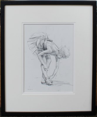 Lot 1010 - Pat Maclaurin (1933-2022) “Adjusting the Shoe”...