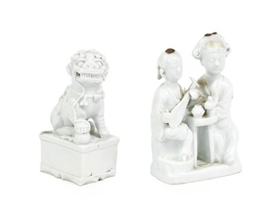 Lot 123 - A Chinese Blanc de Chine Porcelain Figure...