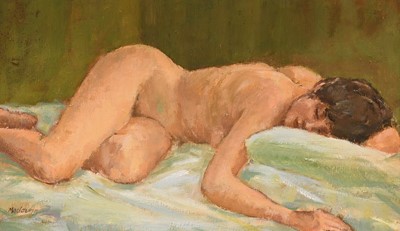 Lot 1009 - Pat Maclaurin (1933-2022) Reclining Nude...