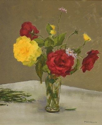 Lot 1012 - Pat Maclaurin (1933-2022) Roses Signed, oil on...