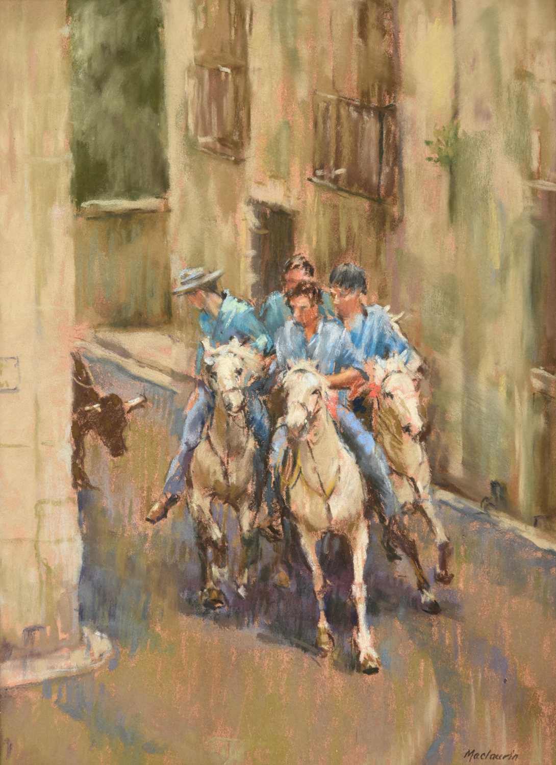 Lot 585 - Pat Maclaurin (1933-2022) “Bull Run in Soubes”...