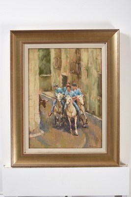 Lot 585 - Pat Maclaurin (1933-2022) “Bull Run in Soubes”...