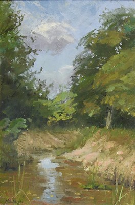 Lot 1254 - Pat Maclaurin (1933-2022) “Stream at Summer...