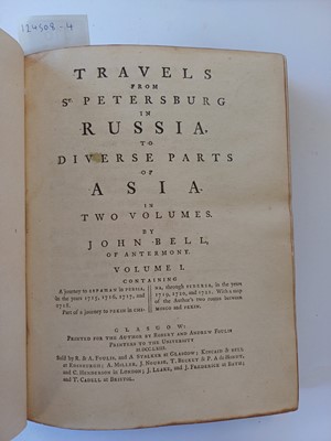 Lot 116 - Bell (John). Travels from St. Petersburg in...