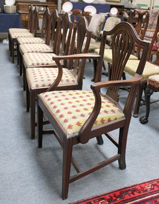 Lot 1279 - A Set of Seven George III Mahogany Dining...