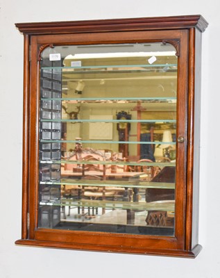 Lot 1176 - A Mahogany Mirrored Hanging Display Cabinet,...