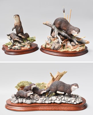 Lot 226 - Border Fine Arts Otter Groups, including:...