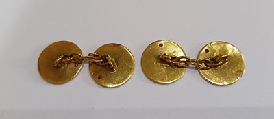 Lot 2138 - A Pair of Diamond and Synthetic Ruby Cufflinks...