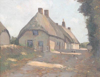 Lot 1077 - British School (20th Century) Thatched...