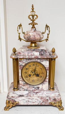 Lot 84 - A Marble and Gilt Metal Mounted Striking...