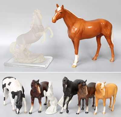 Lot 181 - A Group of Horse Models Including, Beswick...