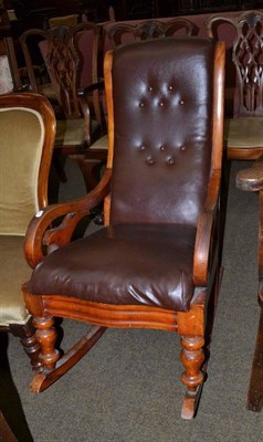 Lot 712 - A rocking chair