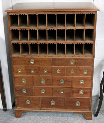 Lot 1297 - A Mahogany Clerks Cabinet, fitted with an...