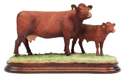 Lot 139 - Border Fine Arts 'Lincoln Red Cow and Calf',...