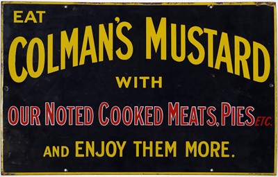 Lot 1122 - An Enamelled Sign "Eat Colman's Mustard With...