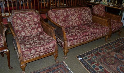 Lot 720 - Three piece bergere suite