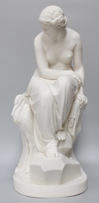 Lot 263 - A Victorian Parian Figure, 'Solitude' modelled...