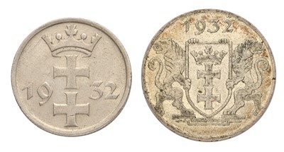 Lot 124 - Free City of Danzig, 2 Gulden 1932, ship...