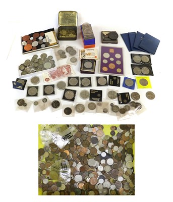 Lot 97 - Mixed British and World Coins, including; a...