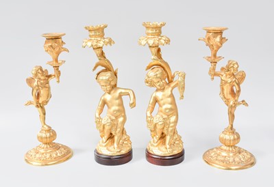 Lot 232 - A Pair of 20th Centrury Gilt Metal Figural...