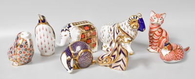 Lot 250 - Eight Royal Crown Derby Imari Paperweights