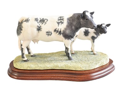 Lot 112 - Border Fine Arts 'Belgian Blue Cow and Calf'...