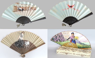 Lot 2077 - Early 20th Century European Fan hand painted...