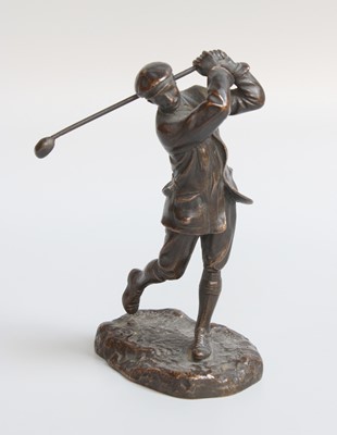 Lot 118 - A Small Patinated Bronze Sculpture, as a...