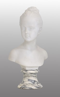 Lot 250 - Gugielmo Pugi (1850-1915): A White Marble Bust...