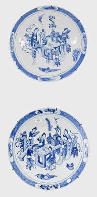 Lot 269 - A Pair of Chinese Porcelain "Ladies" Chargers,...