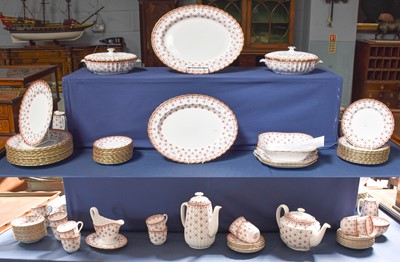 Lot 265 - Spode Fleur De Lys Red Dinner/Tea Service ...