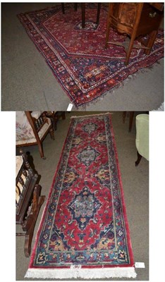 Lot 732 - Kashgai Carpet, South West Persia, the blood red field of tribal motifs centred by a medallion...