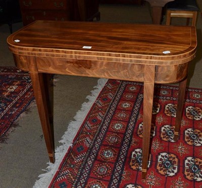 Lot 733 - A 19th century mahogany card table