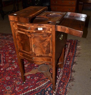 Lot 734 - George III mahogany enclosed washstand