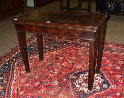 Lot 735 - George III mahogany concertina action card table