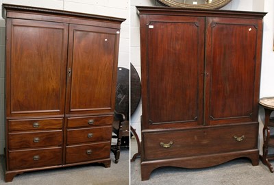 Lot 1225 - A 19th Century Mahogany Two Door Dwarf...