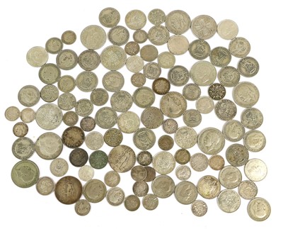 Lot 78 - Mixed Pre-Decimal Silver Coinage, assorted...