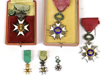 Lot 66 - A Swedish Royal Order of Vasa Breast Badge,...
