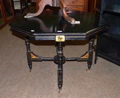 Lot 736 - Aesthetic ebonised centre table