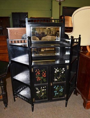 Lot 737 - Aesthetic ebonised side cabinet