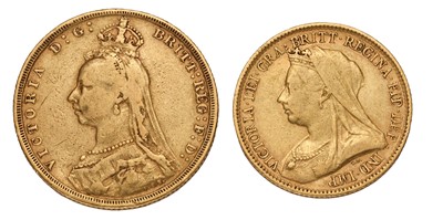 Lot 169 - Victoria, Sovereign 1892, good fine; together...