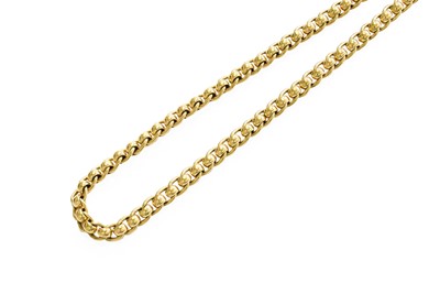 Lot 355 - A 9 Carat Gold Fancy Link Chain, length 51.8cm