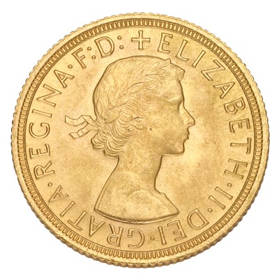 Lot 200 - Elizabeth II, Sovereign 1963; uncirculated