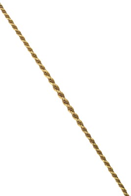 Lot 2141 - An 18 Carat Gold Rope Twist Necklace of...