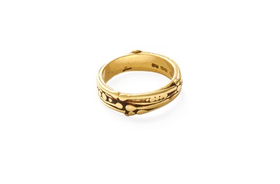 Lot 388 - An 18 Carat Gold Band Ring, of abstract design,...