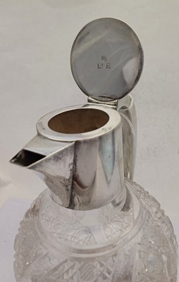 Lot 2054 - A Victorian Silver-Mounted Cut-Glass Claret-Jug